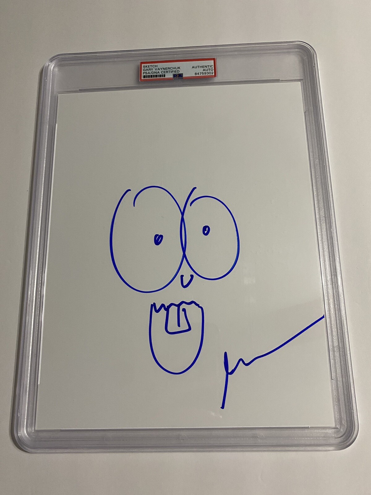 Gary Vee Vaynerchuk Signed Autograph 8.5x11 Sketch PSA COA Encapsulated Veecon
