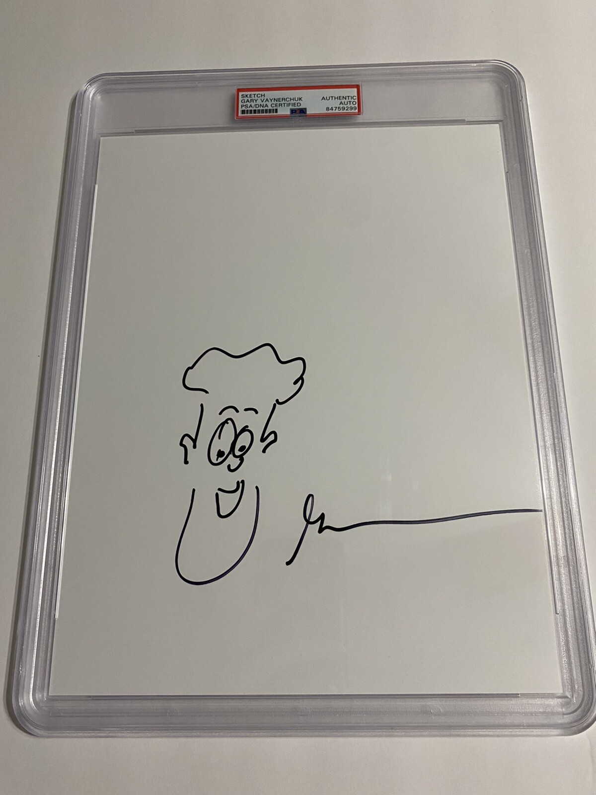 Gary Vee Vaynerchuk Signed Autograph 8.5x11 Sketch PSA COA Encapsulated Veecon
