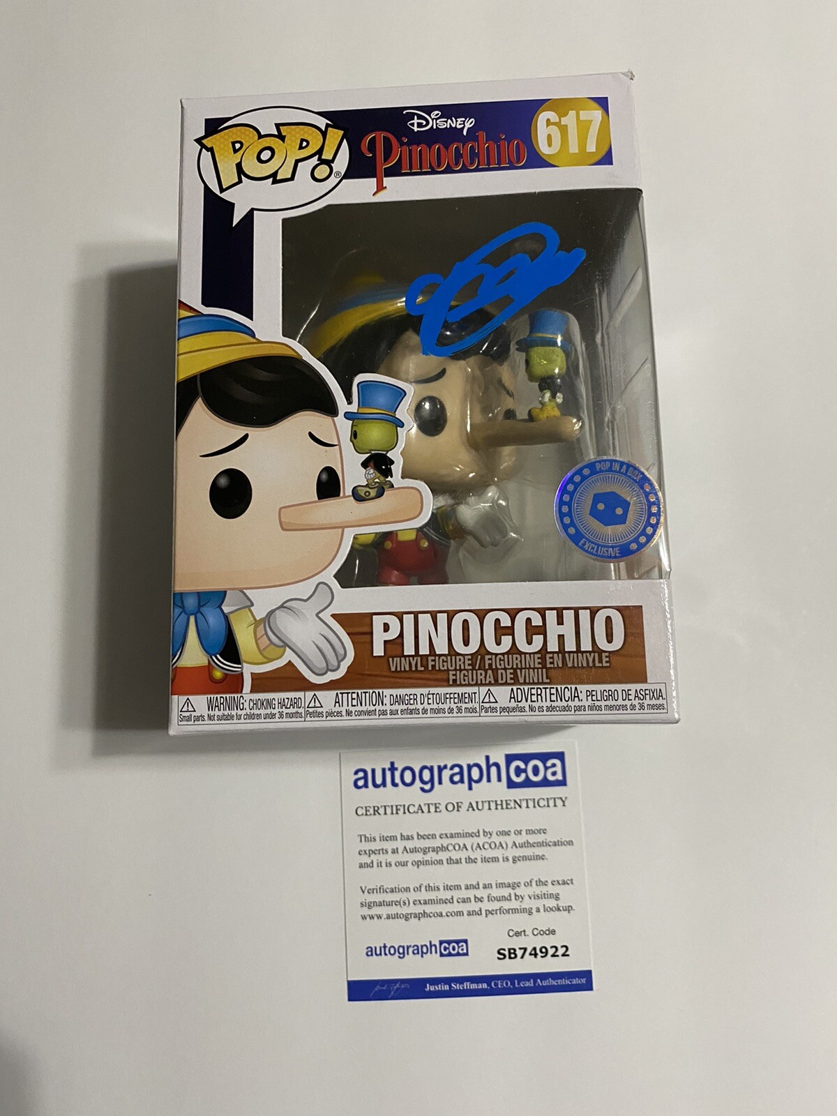 Gregory Mann Signed Funko Pop Del Toro's Pinocchio Autographed Toy ACOA
