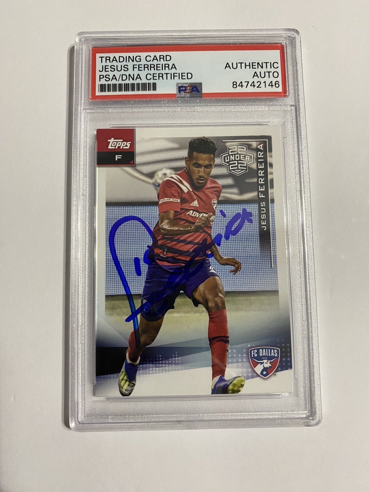 Jesus Ferreira Signed 2020 Topps MLS Card PSA Autograph Young Star
