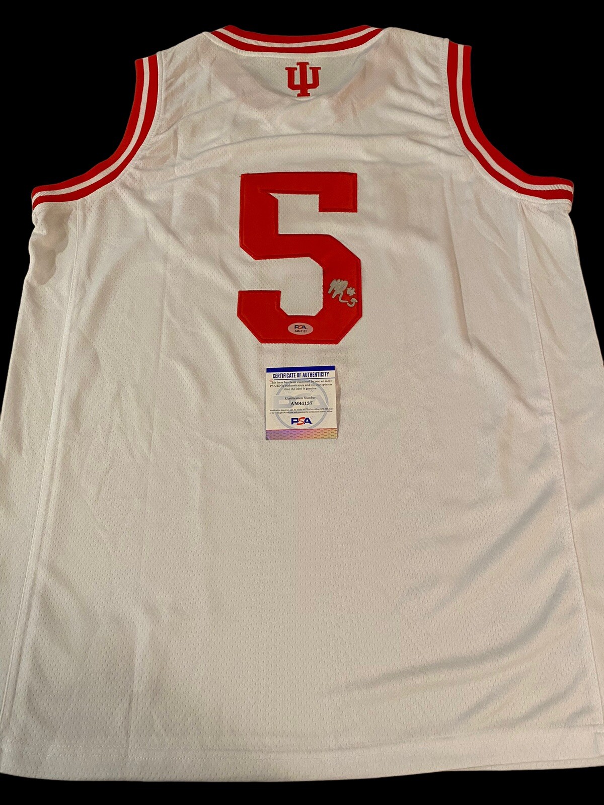 Malik Reneau Indiana Hoosiers Basketball Star signed autographed Jersey PSA
