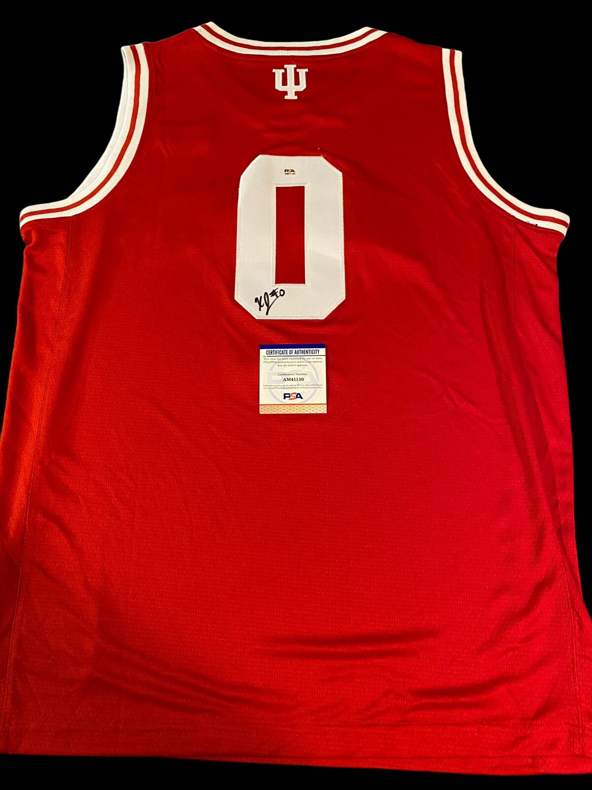 XAVIER JOHNSON INDIANA HOOSIERS BASKETBALL STAR SIGNED AUTOGRAPH JERSEY PSA COLLECTIBLE MEMORABILIA