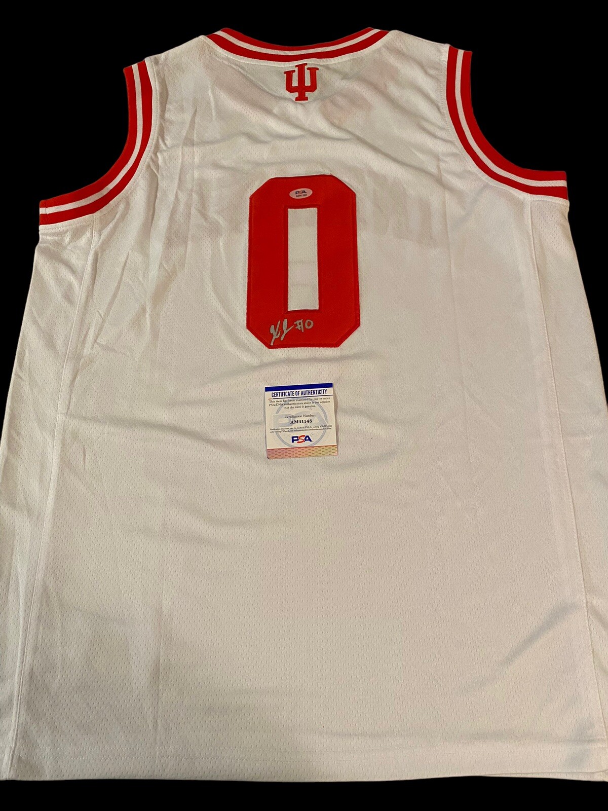 XAVIER JOHNSON INDIANA HOOSIERS BASKETBALL STAR SIGNED AUTOGRAPH JERSEY PSA COLLECTIBLE MEMORABILIA