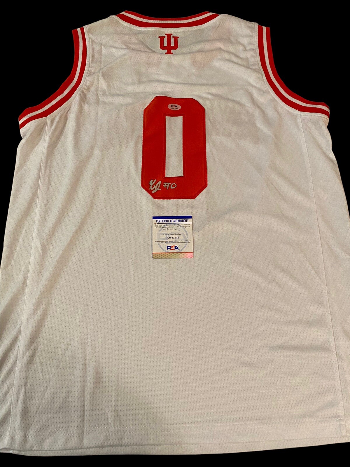 XAVIER JOHNSON INDIANA HOOSIERS BASKETBALL STAR SIGNED AUTOGRAPH JERSEY PSA COLLECTIBLE MEMORABILIA