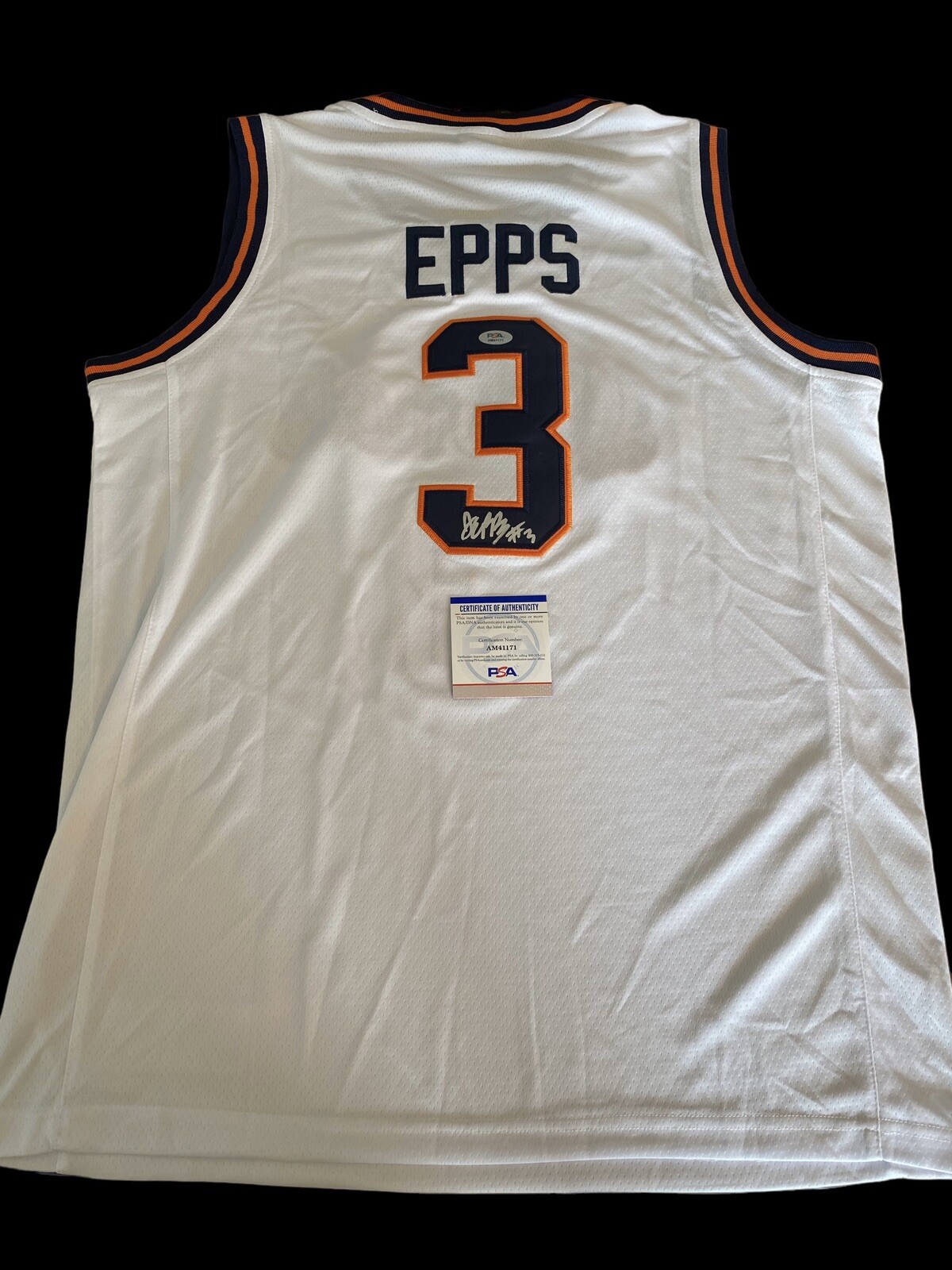 Jayden Epps Illinois Basketball Young Star Signed autographed Jersey PSA Illini
