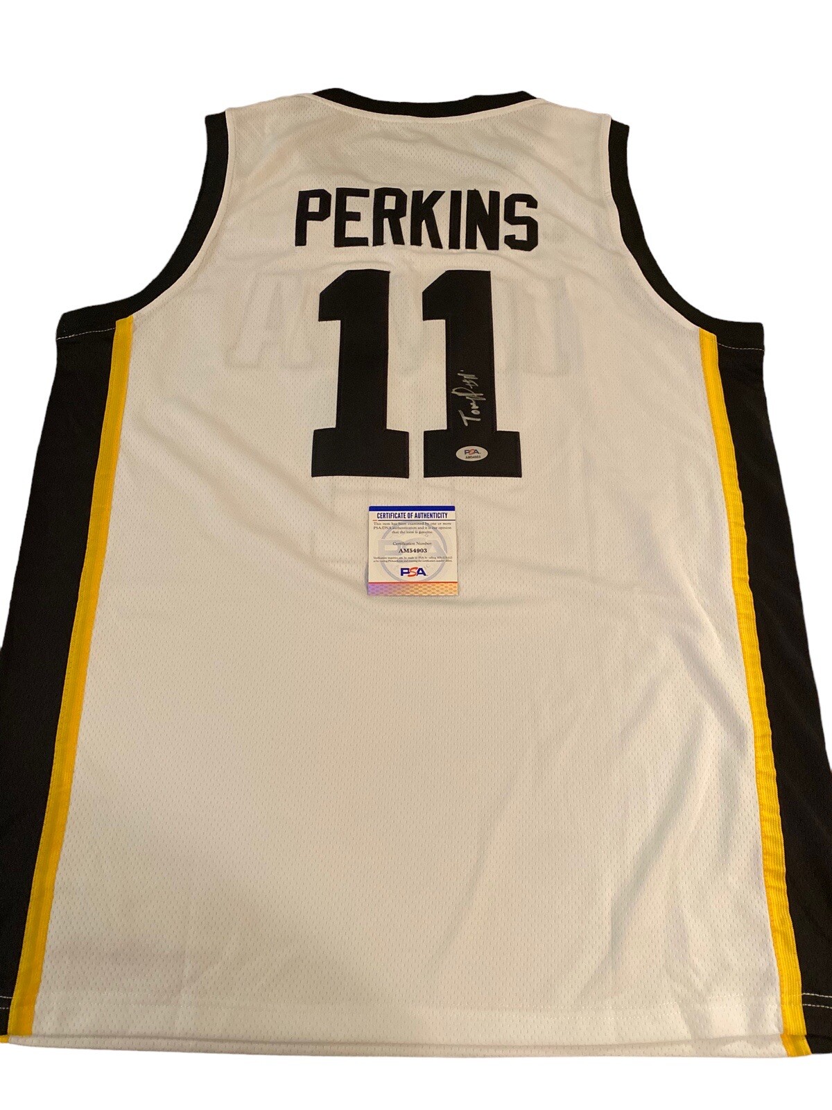 Tony Perkins Iowa Hawkeyes Basketball Star signed autographed Custom Jersey PSA
