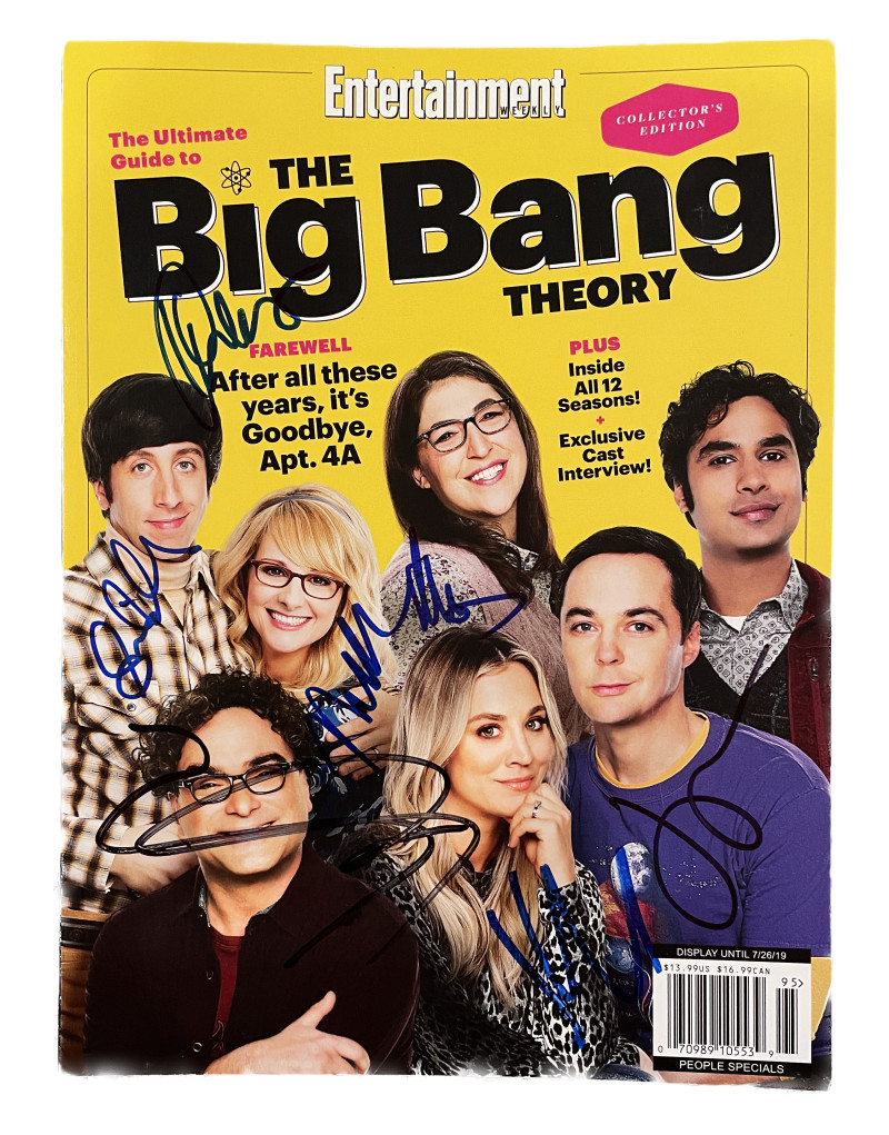 BIG BANG THEORY FULL CAST (X7) SIGNED AUTOGRAPH ENTERTAINMENT WEEKLY LE MAGAZINE