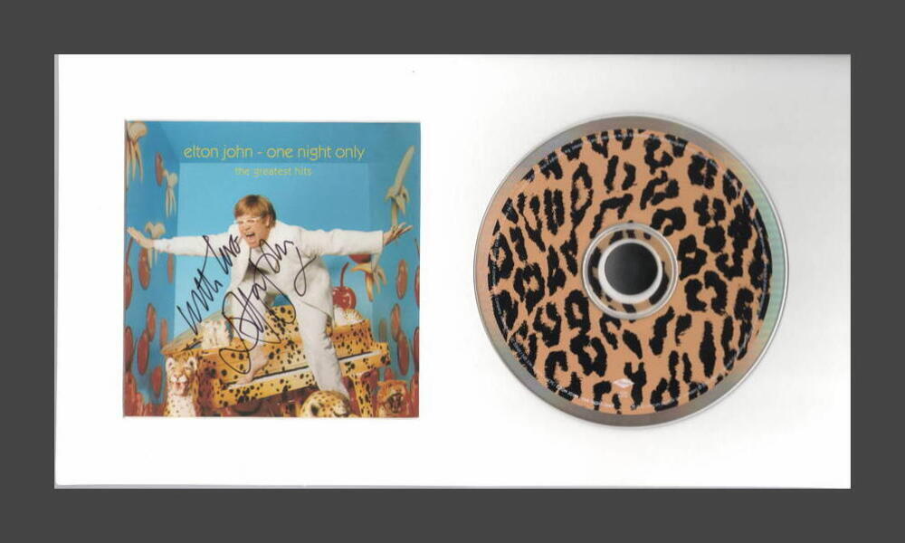 ELTON JOHN SIGNED AUTOGRAPH ONE NIGHT ONLY GREATEST HITS FRAMED CD DISPLAY - JSA