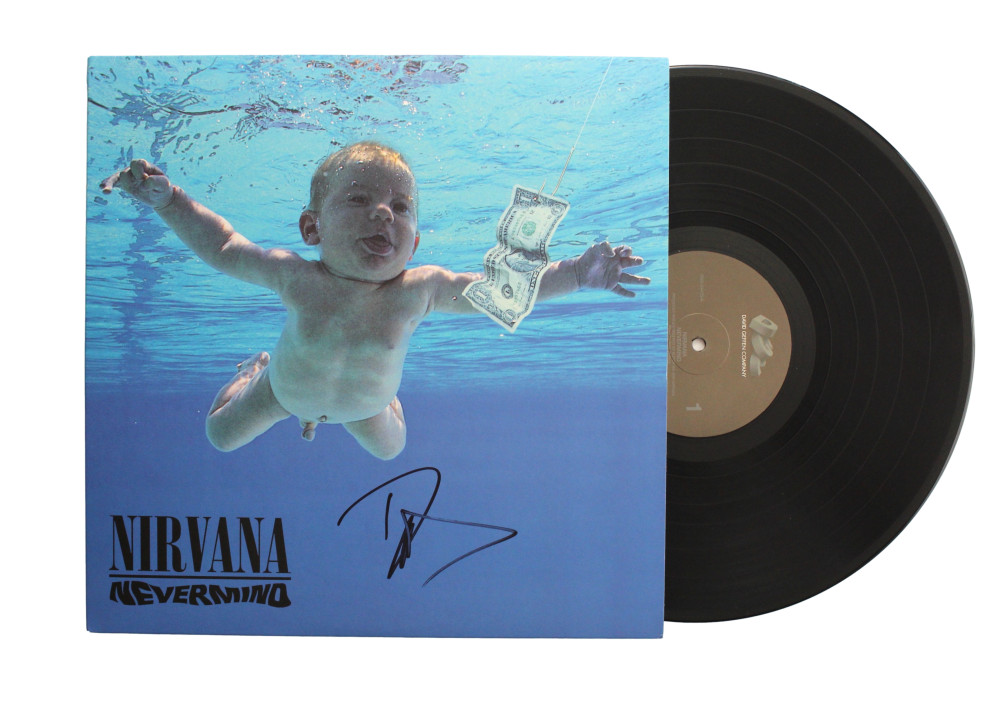 DAVE GROHL SIGNED AUTOGRAPH ALBUM VINYL RECORD - NIRVANA NEVERMIND RARE! JSA COA