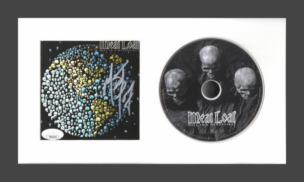 MEAT LOAF SIGNED AUTOGRAPH HELL IN A HANDBASKET FRAMED CD DISPLAY - RARE JSA COA