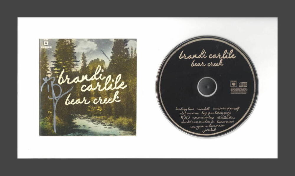 BRANDI CARLILE SIGNED AUTOGRAPH BEAR CREEK FRAMED CD DISPLAY - READY TO HANG!
