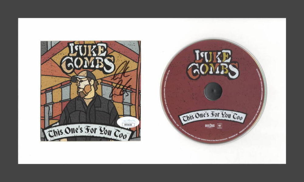 LUKE COMBS SIGNED AUTOGRAPH THIS ONE'S FOR YOU TOO FRAMED CD DISPLAY - JSA COA