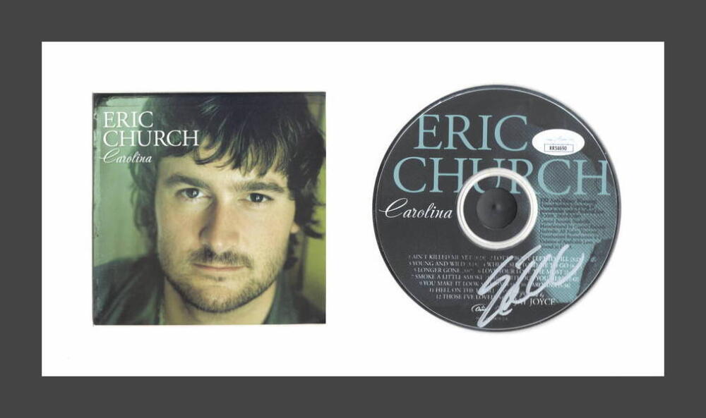 ERIC CHURCH SIGNED AUTOGRAPH CAROLINA FRAMED CD DISPLAY - READY TO HANG! JSA COA