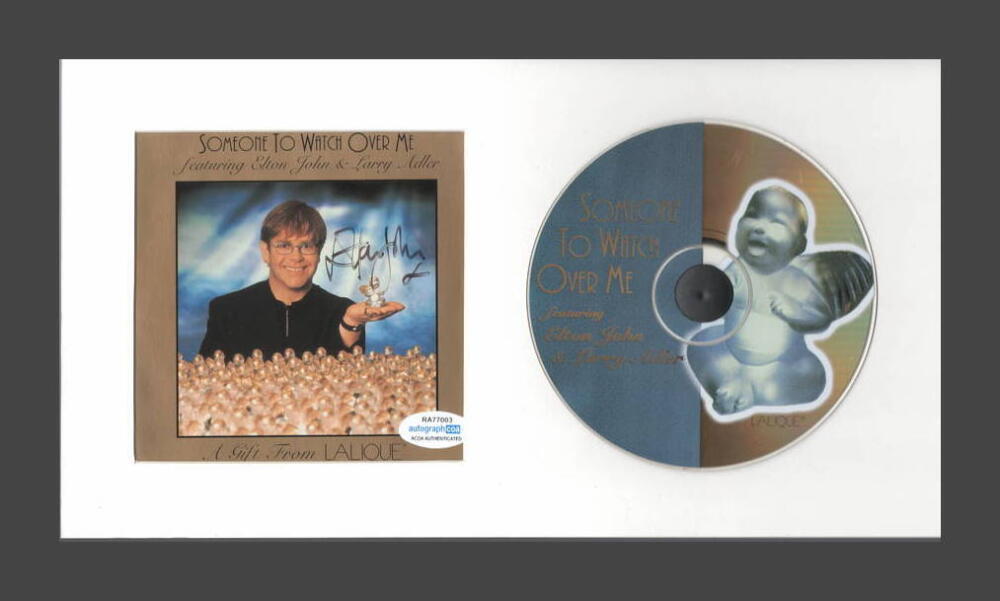 ELTON JOHN SIGNED AUTOGRAPH SOMEONE TO WATCH OVER ME FRAMED CD DISPLAY - ACOA
