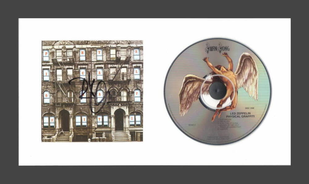 ROBERT PLANT SIGNED AUTOGRAPH LED ZEPPELIN PHYSICAL GRAFFITI CD DISPLAY JSA COA