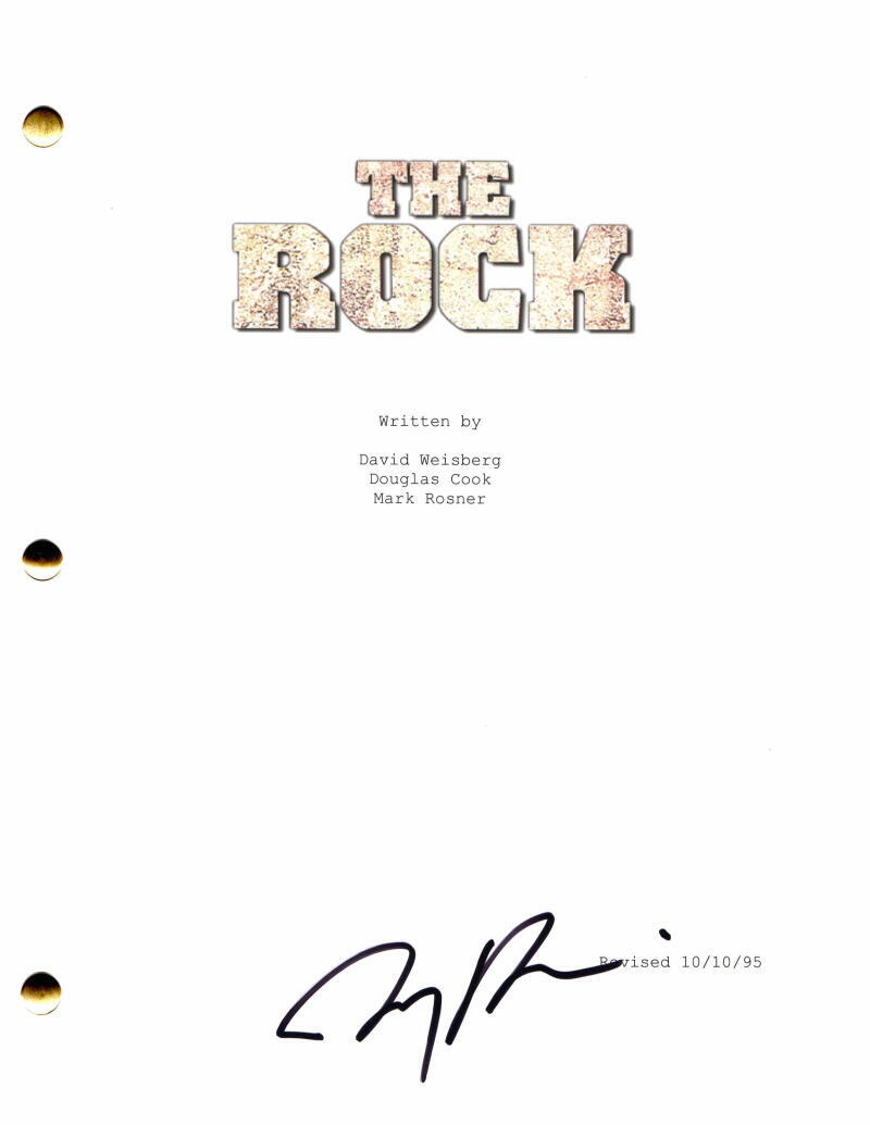 JERRY BRUCKHEIMER SIGNED AUTOGRAPH THE ROCK FULL MOVIE SCRIPT W/ NICOLAS CAGE