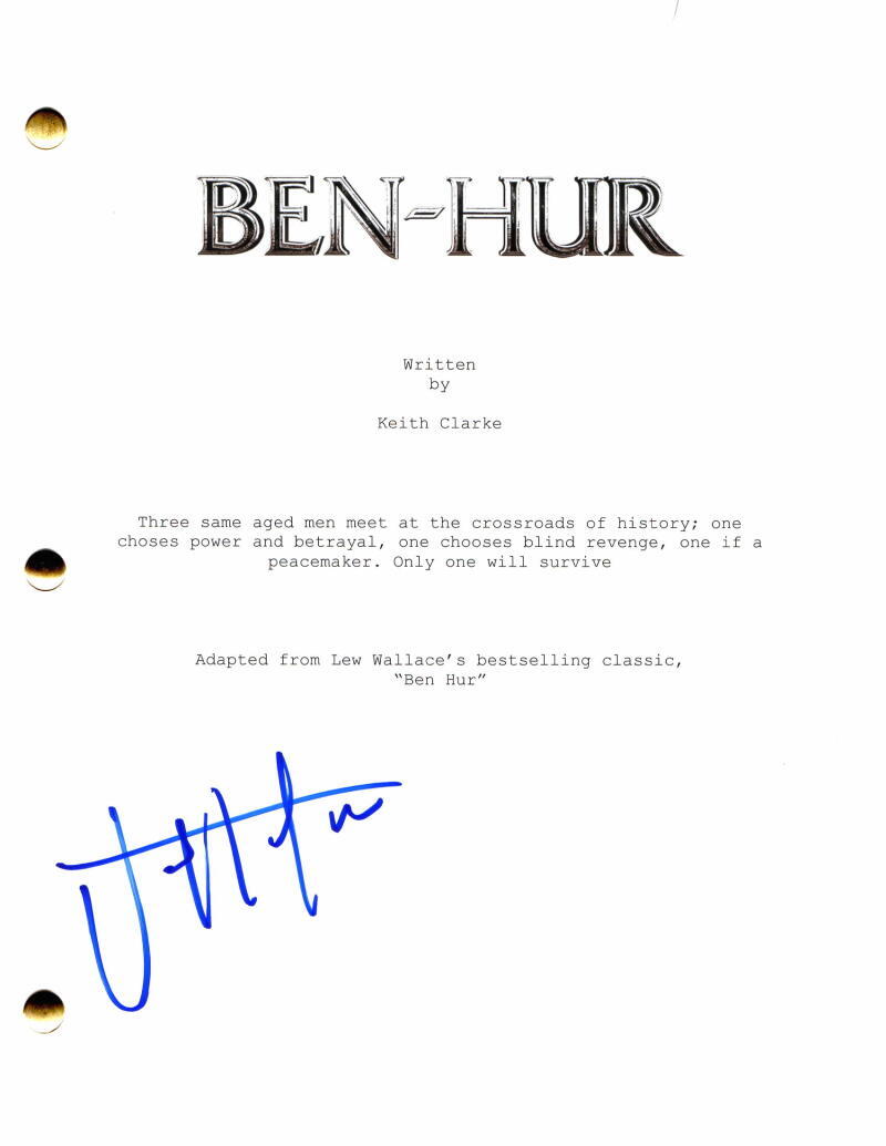 JACK HUSTON SIGNED AUTOGRAPH BEN-HUR FULL MOVIE SCRIPT - BOARDWALK EMPIRE STUD