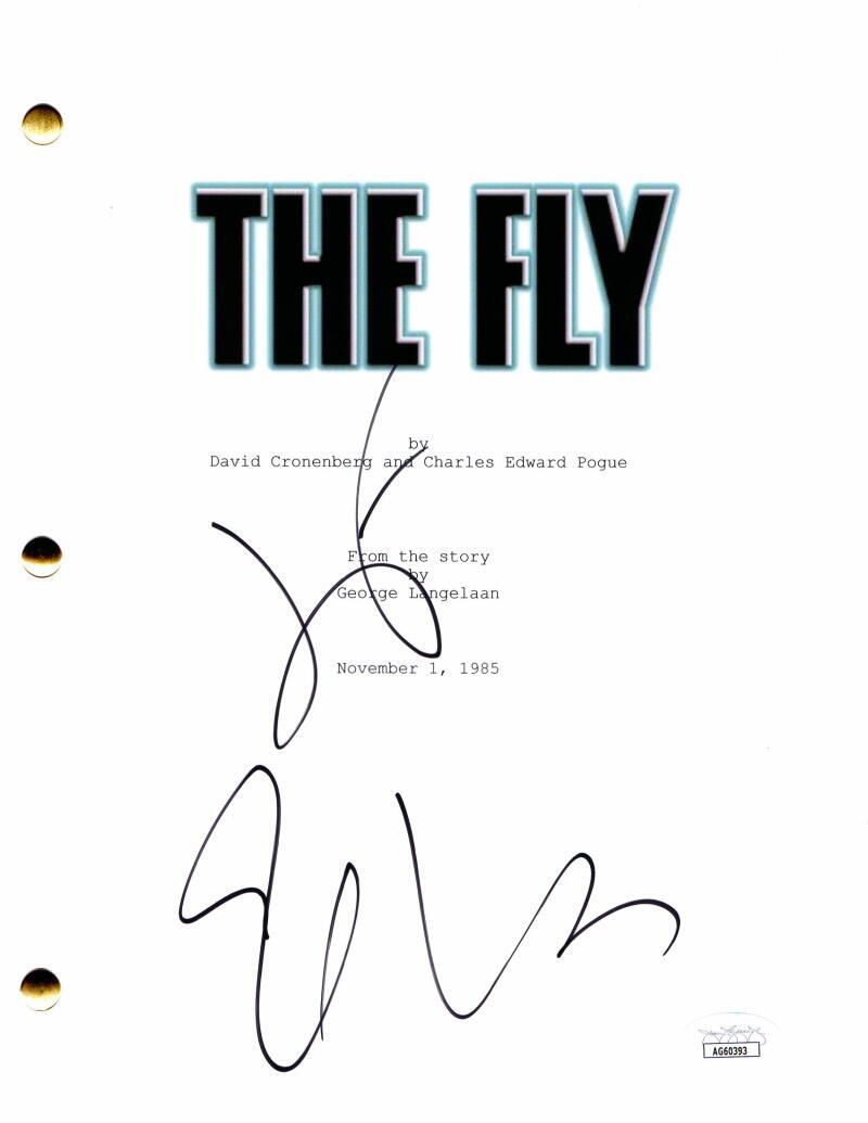 JEFF GOLDBLUM SIGNED AUTOGRAPH THE FLY FULL MOVIE SCRIPT - JURASSIC PARK JSA COA