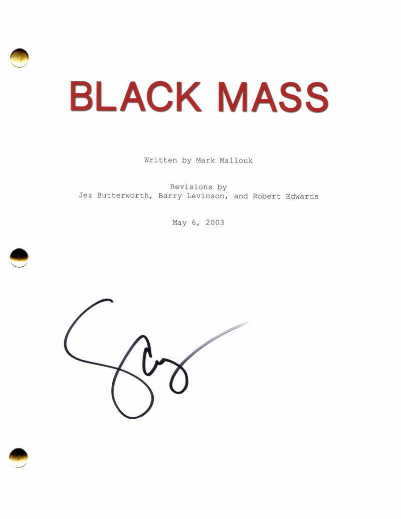 SCOTT COOPER SIGNED AUTOGRAPH BLACK MASS MOVIE SCRIPT - STARRING JOHNNY DEPP