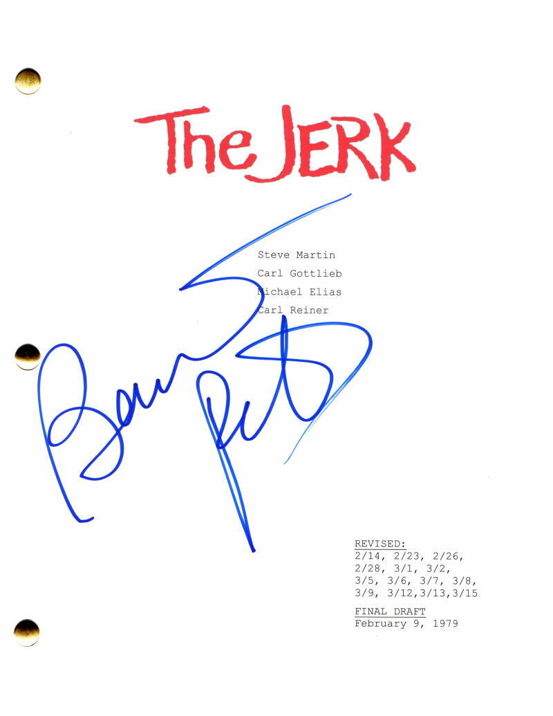 BERNADETTE PETERS SIGNED AUTOGRAPH THE JERK FULL MOVIE SCRIPT - W/ STEVE MARTIN
