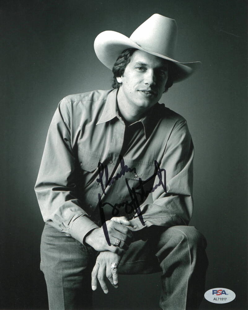 GEORGE STRAIT SIGNED AUTOGRAPH 8x10 PHOTO - THE KING OF COUNTRY, RARE! PSA COA