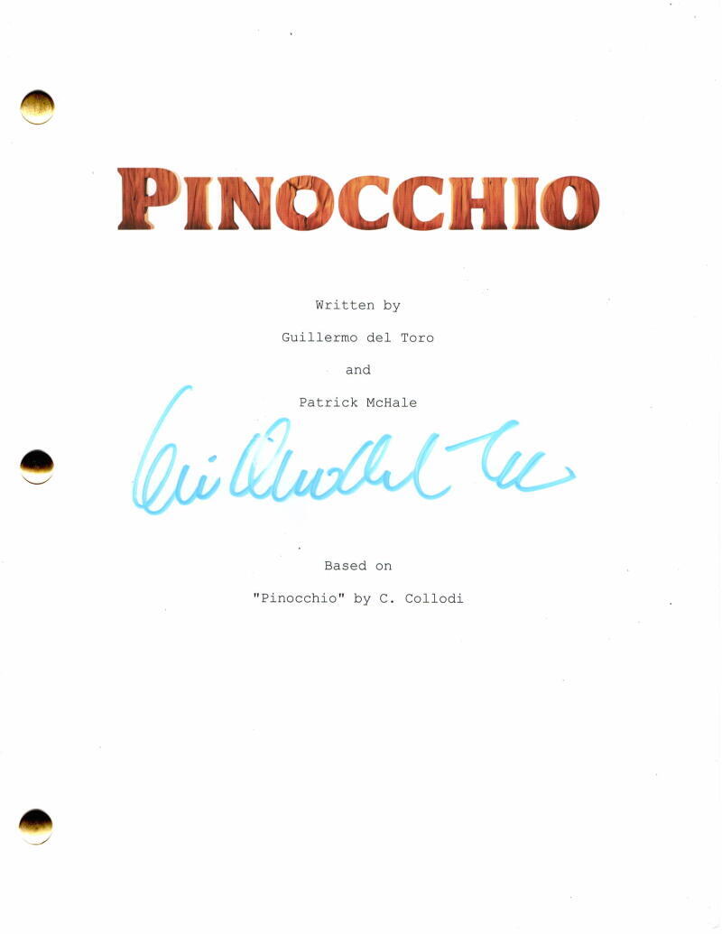 GUILLERMO DEL TORO SIGNED AUTOGRAPH PINOCCHIO FULL MOVIE SCRIPT - VERY RARE!