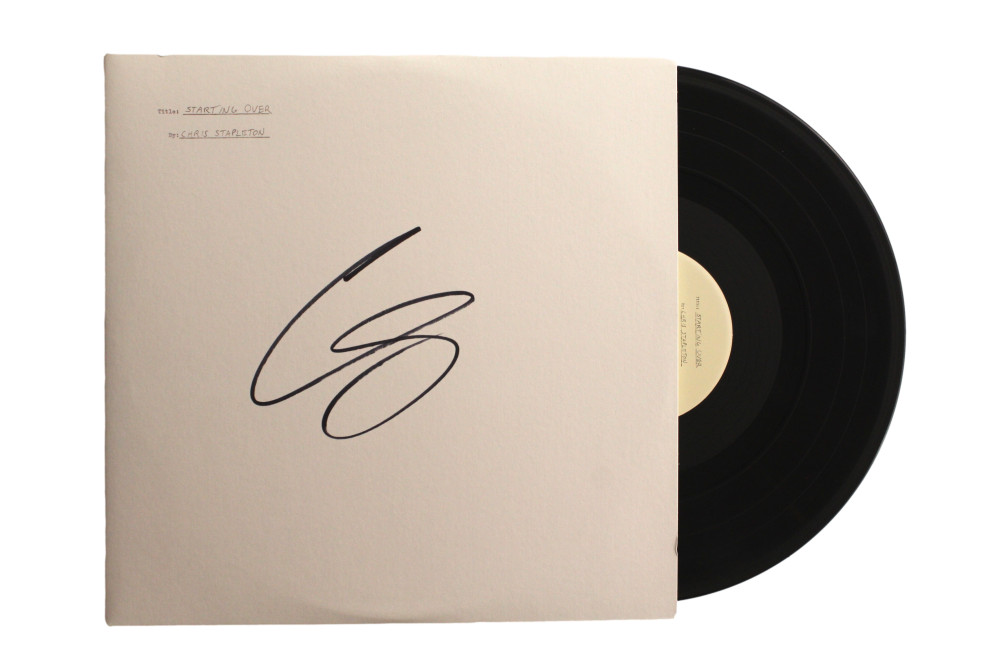 CHRIS STAPLETON SIGNED AUTOGRAPH ALBUM VINYL RECORD - STARTING OVER W/ JSA COA