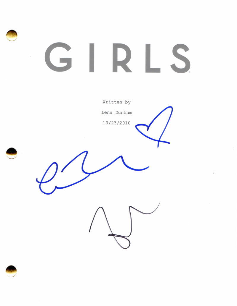Lena Dunham & Zosia Mamet Signed Autograph Girls Full Pilot Script - Rare!
