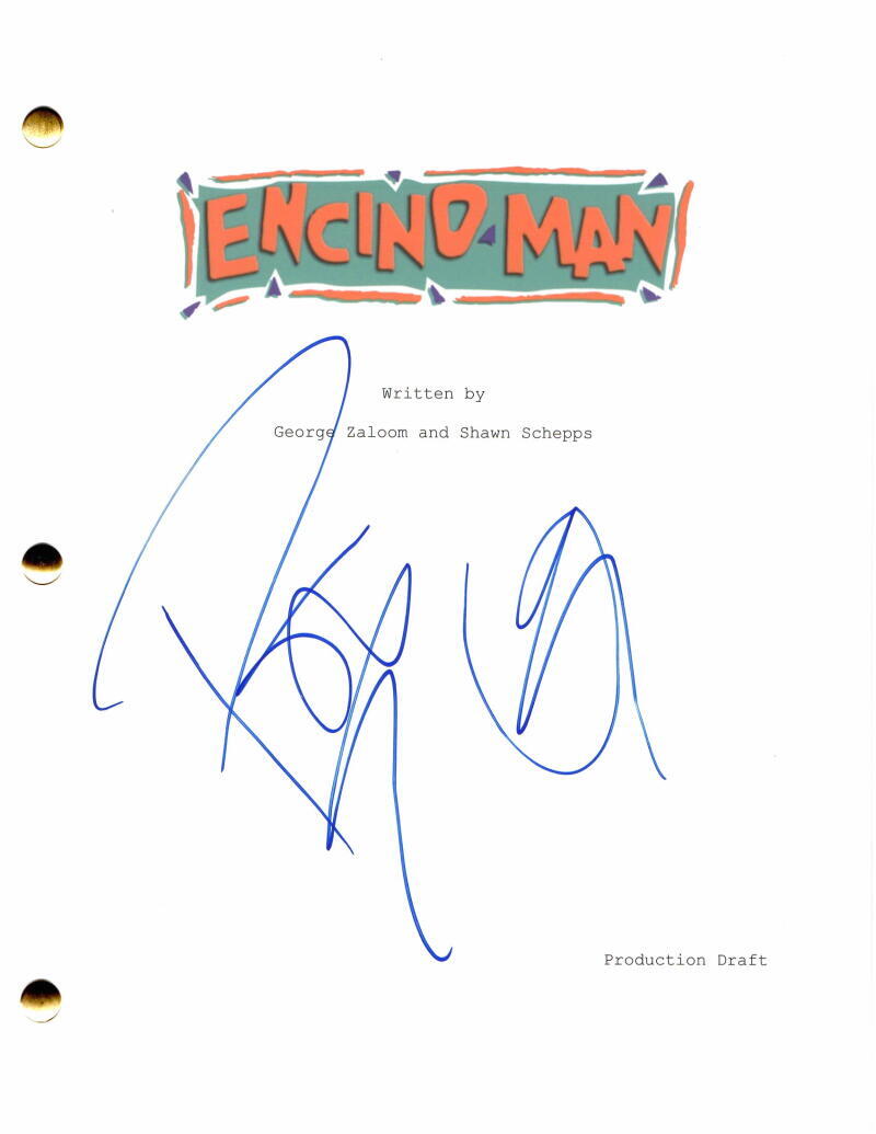 Pauly Shore Signed Autograph Encino Man Full Movie Script - w/ Brendan Fraser