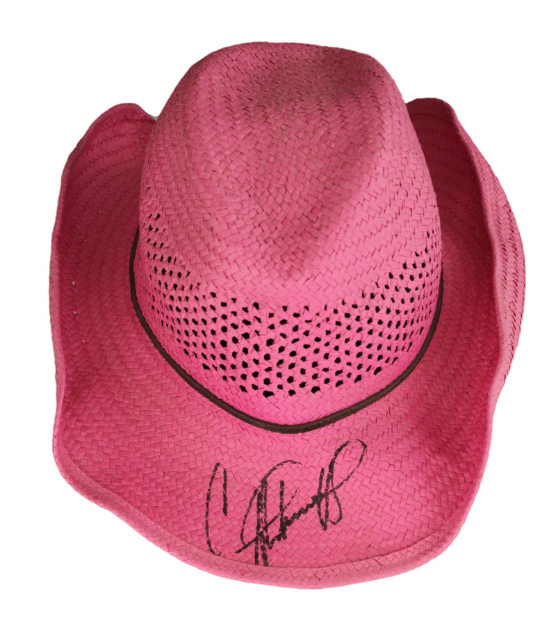Carrie Underwood Signed Autograph Pink Cowboy Hat - Carnival Ride, Play On JSA