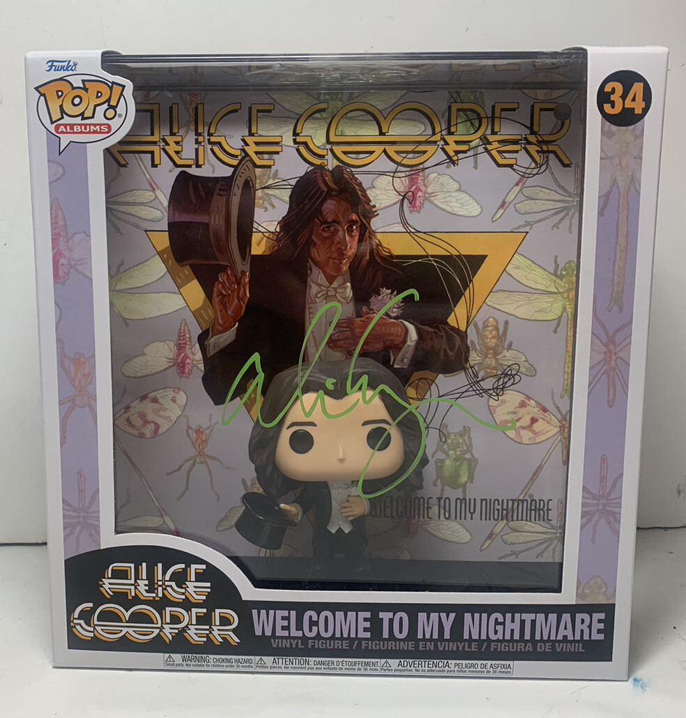 ALICE COOPER Signed WELCOME TO MY NIGHTMARE 34 FUNKO POP! ALBUM Beckett #1