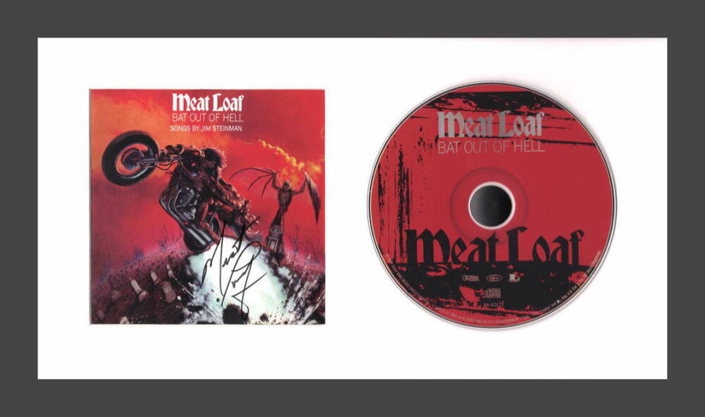 Meat Loaf Signed Autograph Bat Out of Hell Framed CD Display - Ready to Hang JSA
