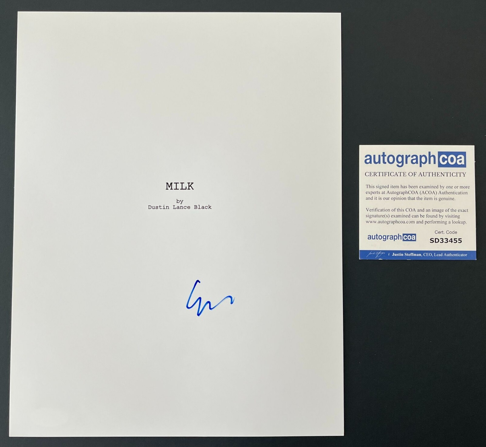 GUS VAN SANT SIGNED AUTOGRAPH MILK FULL 105 PAGE MOVIE SCRIPT w/EXACT PROOF
