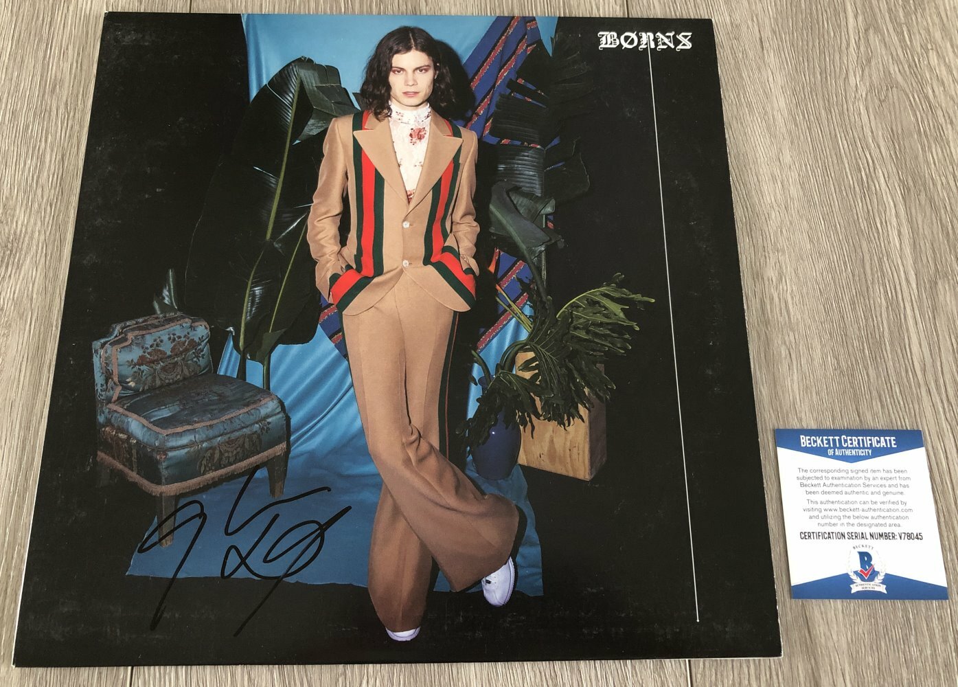 GARRETT BORNS SIGNED BLUE MADONNA VINYL ALBUM w/EXACT PROOF & BECKETT BAS COA
