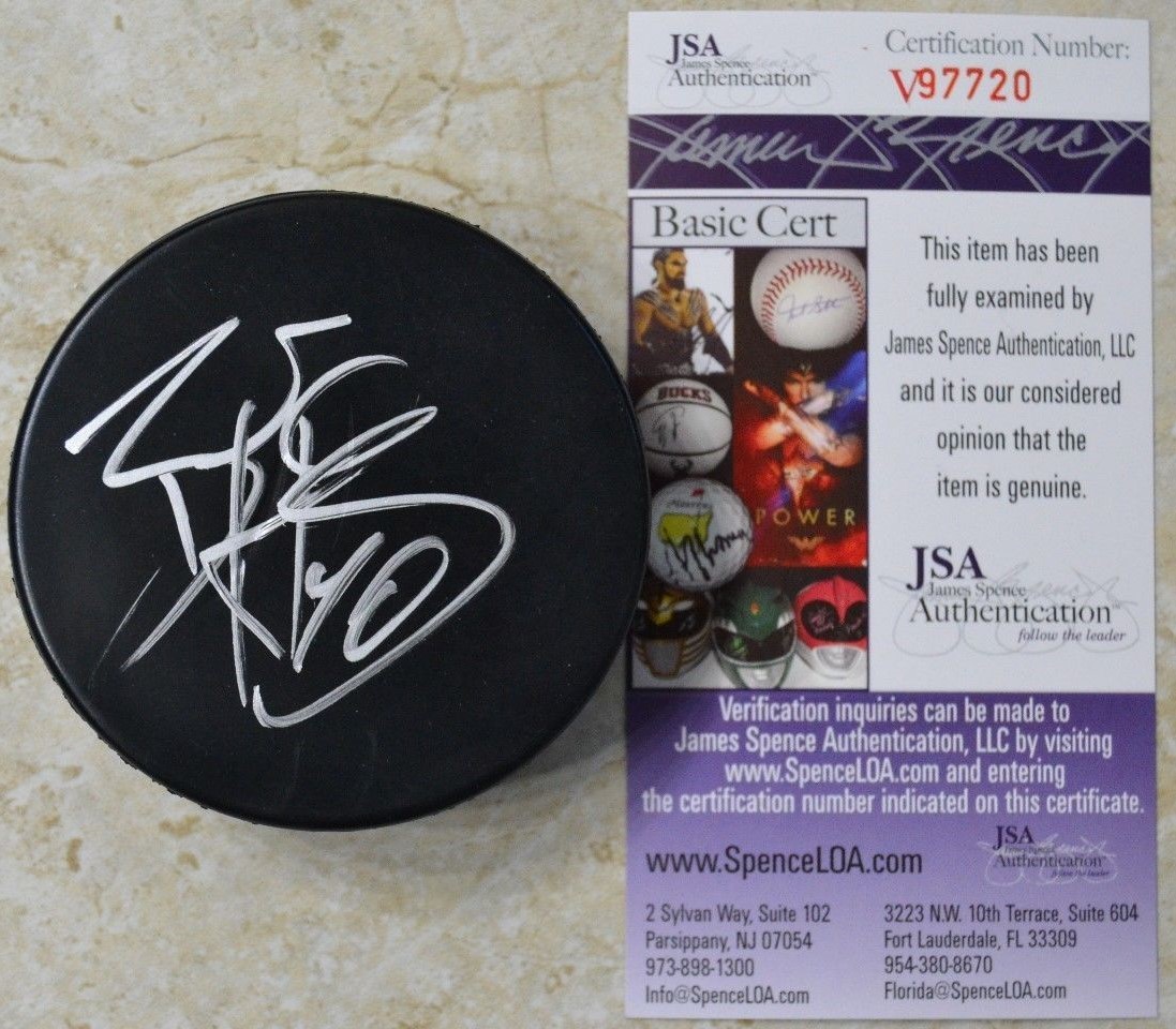 Braden Holtby Signed Puck JSA COA #V97720 Washington Capitals Vancouver Canucks