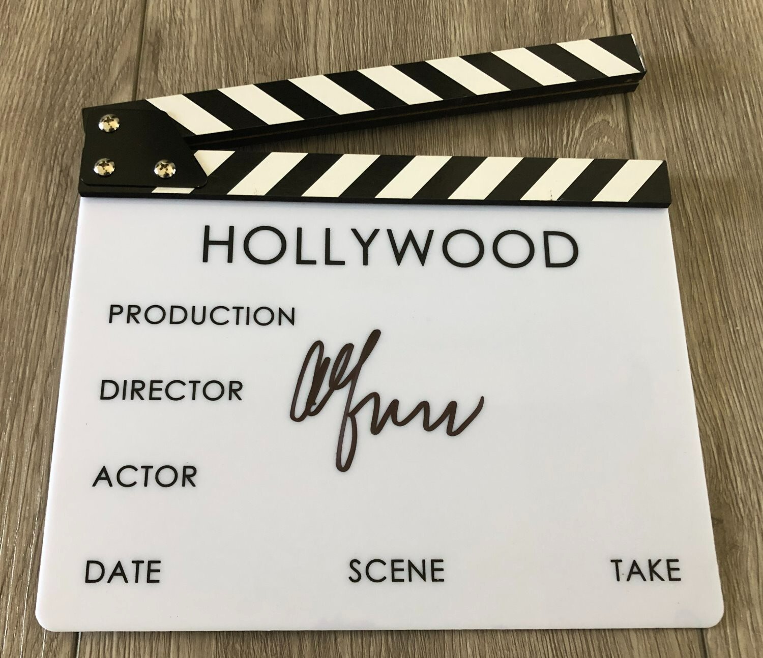 ALFONSO CUARON SIGNED ROMA DIRECTOR'S CLAPBOARD CLAPPER w/PROOF BECKETT BAS COA
