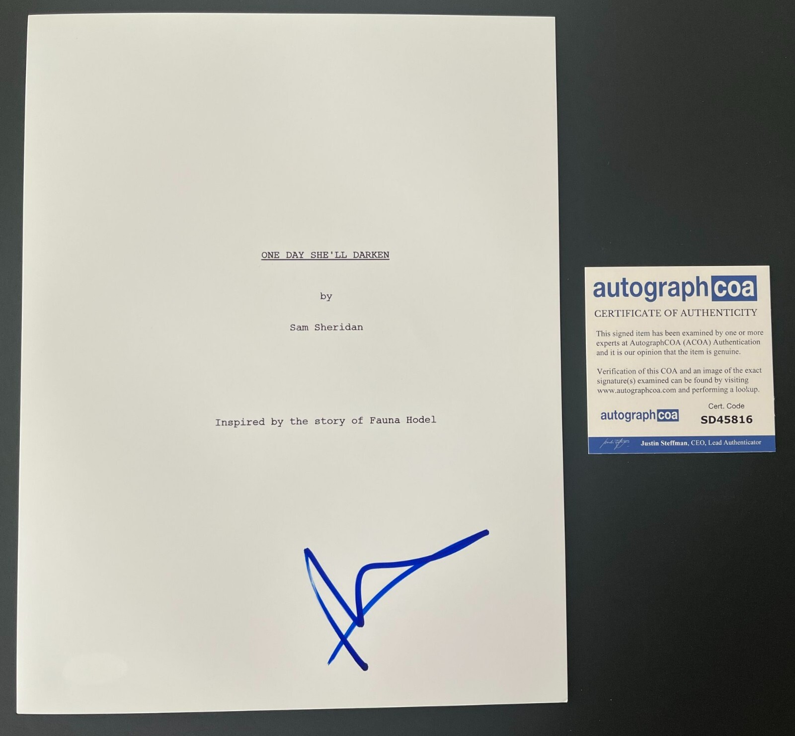 PATTY JENKINS SIGNED AUTOGRAPH I AM THE NIGHT 59 PAGE PILOT SCRIPT w/PROOF
