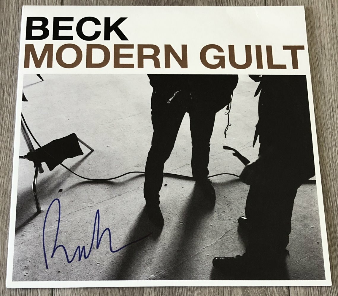 BECK HANSEN SIGNED AUTOGRAPH MODERN GUILT VINYL RECORD ALBUM w/PROOF
