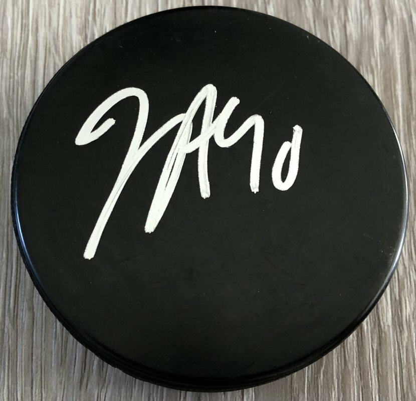 JOEL ARMIA SIGNED MONTREAL CANADIENS WINNIPEG JETS PUCK B w/EXACT PROOF
