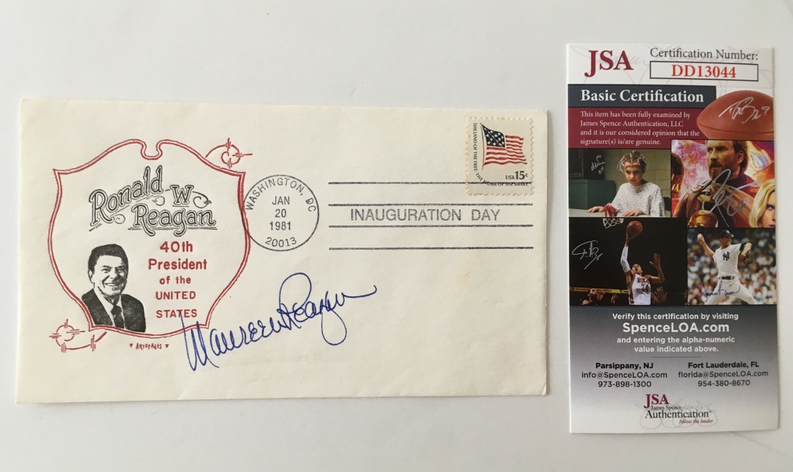 Maureen Reagan Signed Autographed First Day Cover JSA Certified Ronald Daughter
