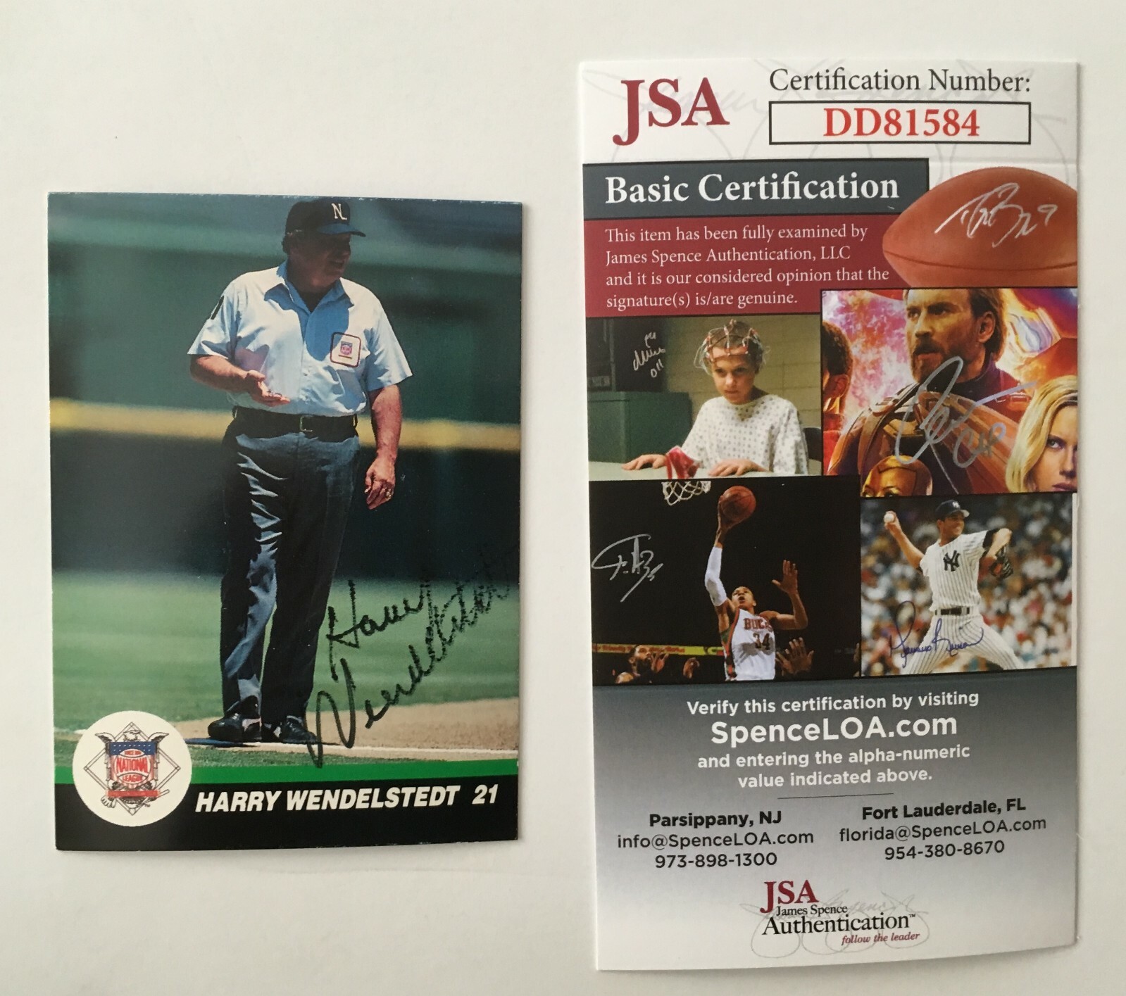 Harry Wendelstedt Signed Autographed 1989 T & M Umpires Card #4 JSA Certified

