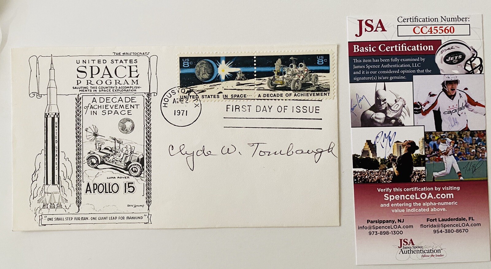 Clyde Tombaugh Signed Autographed First Day Cover JSA Certified Discovered Pluto
