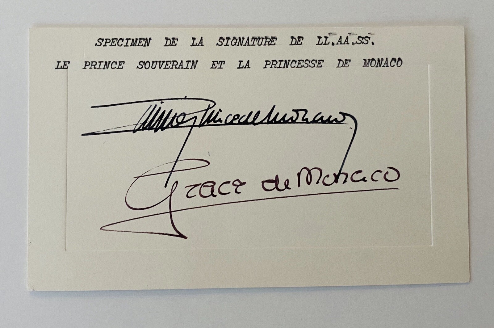 Grace Kelly & Prince Rainier Signed Autographed 3x5 Card Full JSA Letter Monaco
