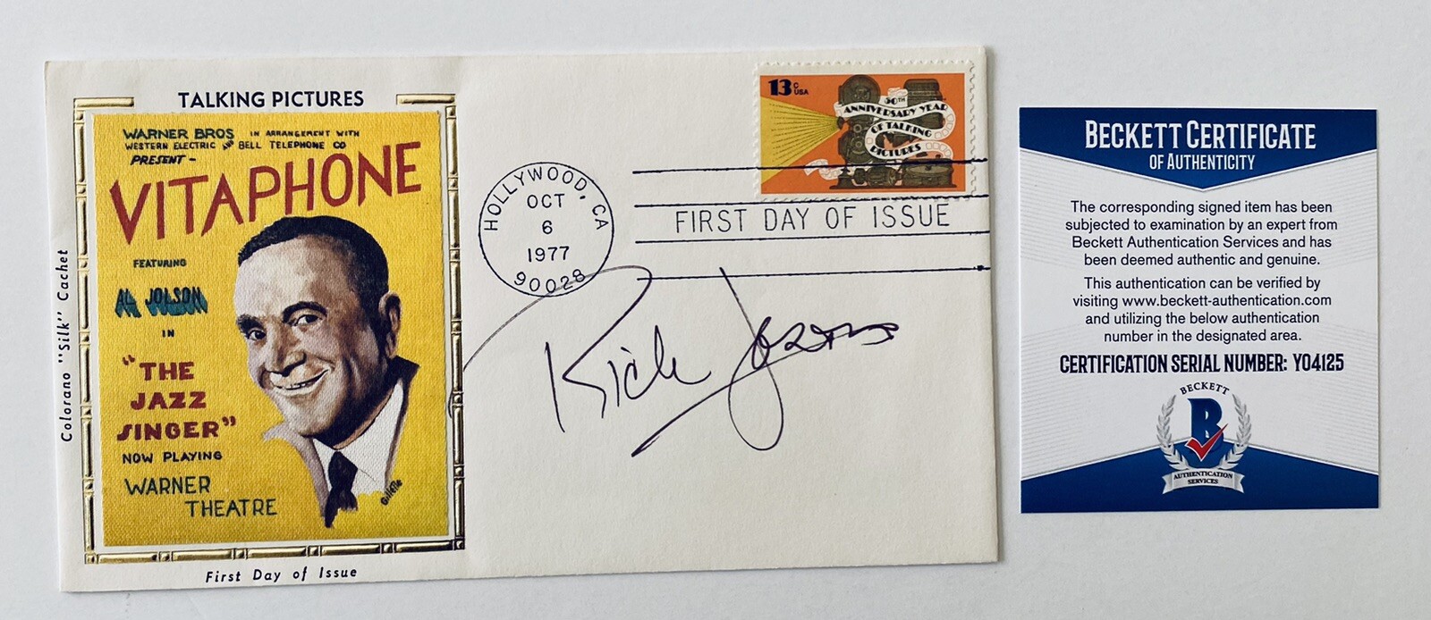 Rick Jason Signed Autographed First Day Cover BAS Beckett Certified Combat
