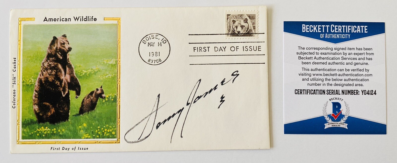 Sonny James Signed Autographed First Day Cover BAS Beckett Cert Country Music 1
