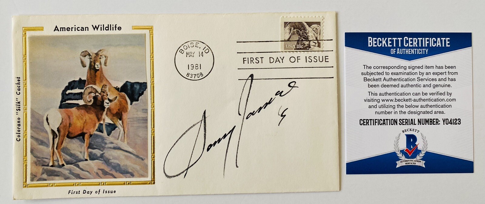 Sonny James Signed Autographed First Day Cover BAS Beckett Cert Country Music 2
