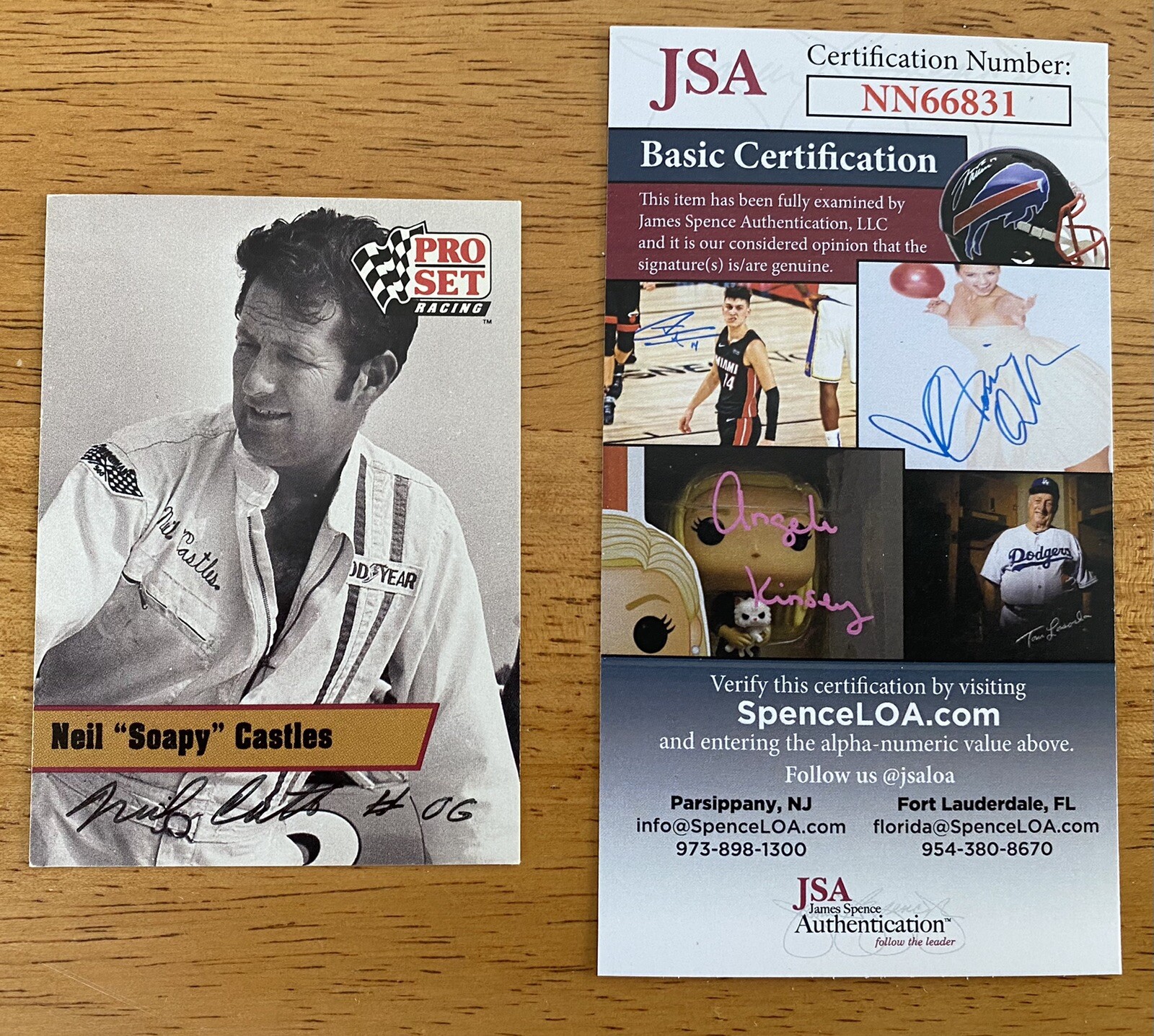 Neil Soapy Castles Signed Autographed 1991 Pro Set Legends Card #L15 JSA NASCAR
