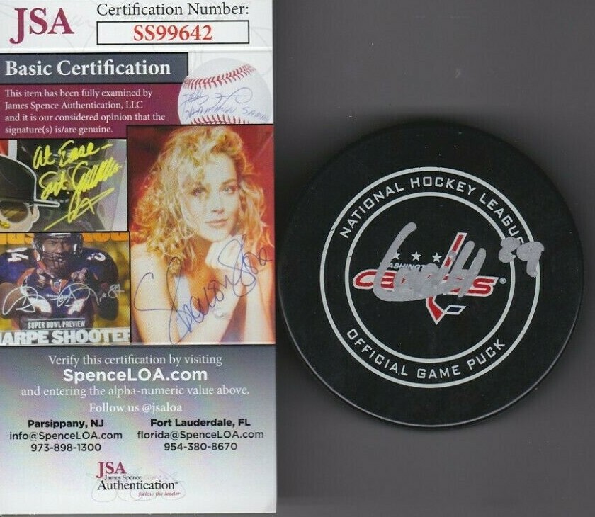 Hendrix Lapierre Signed Official NHL Game Puck w/ JSA COA Washington Capitals 3