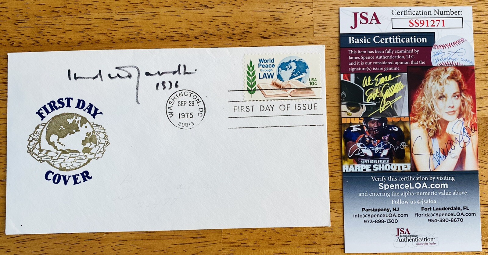 Indira Gandhi Signed Autographed First Day Cover JSA Cert India Prime Minister 2
