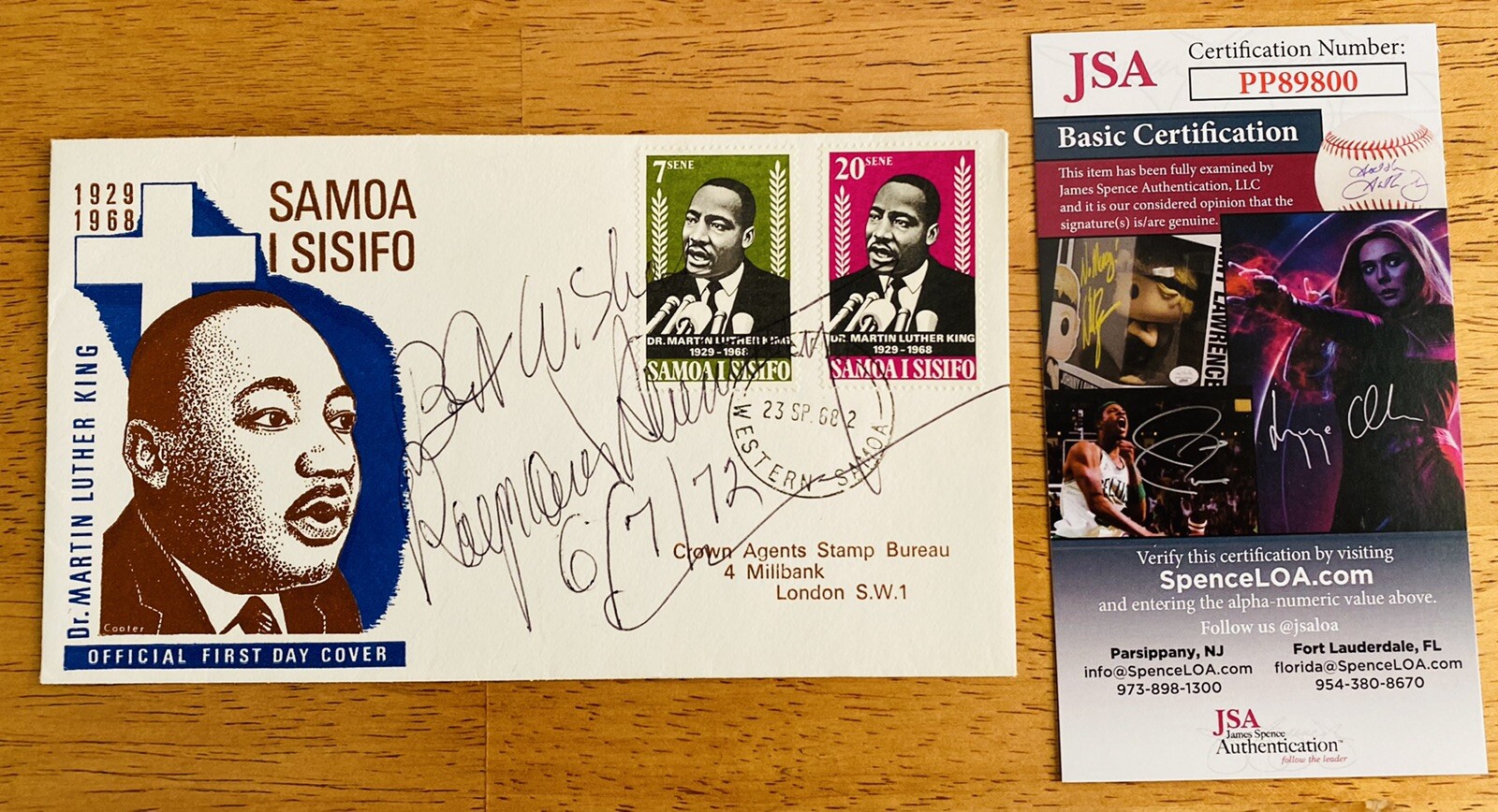 Ralph Abernathy Signed Autographed First Day Cover JSA Civil Rights Leader 1
